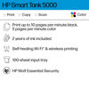 Picture of HP Smart-Tank 5000 Wireless All-in-One Ink-Tank Printer with up to 2 years of ink included, mobile print, scan, copy, white, 17.11 x 14.23 x 6.19