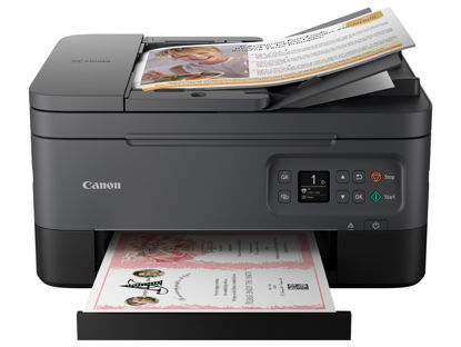 Picture of Canon PIXMA TR7020a All-in-One Wireless Color Inkjet Printer, with Duplex Printing, Mobile Printing, and Auto Document Feeder, Black, Works with Alexa