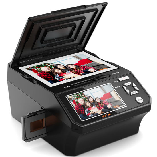 Picture of KEDOK Photo,NameCard,Slide & Negative Scanner with Large 5" LCD Screen,Film and Slide Digitizer-Convert 35mm,110 Film/Photo(3R,4R,5R)/NameCard to 22MP Digital JPEG-8GB SD Card Included