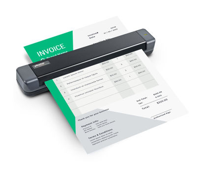 Picture of Plustek Mobile Scanner S410 Plus - Portable Sheet-Fed Document Scanner - for Windows 7 / 8 / 10 / 11, Featuring Button-Free Scanning with Included OCR Software