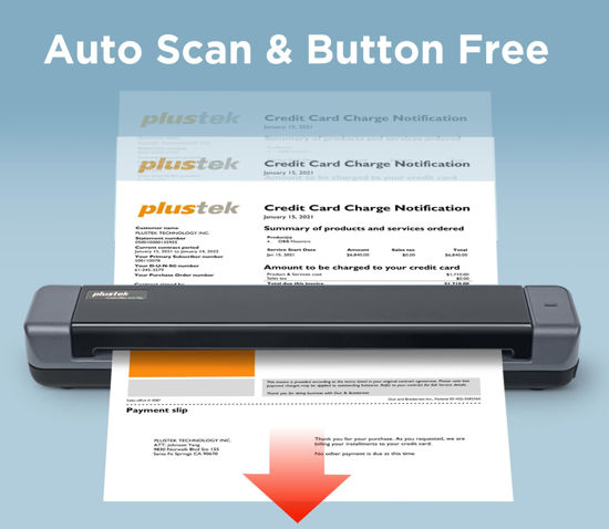 GetUSCart- Plustek Mobile Scanner S410 Plus - Portable Sheet-Fed ...