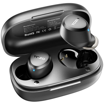 Picture of TOZO A1 Wireless Earbuds Bluetooth 5.3 Light Weight in Ear IPX5 Waterproof Headphones 2 Mic for AI Calls, Immersive Premium Sound Bass Headset with Charging Case, 32 Presets EQ Customization via App