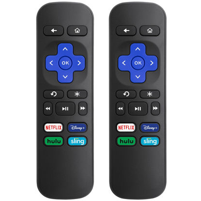 Picture of (2 Pack) Replacement Remote Control for Roku Express, for Roku Premiere, for Roku Box, for Roku Player, for Roku 1 2 3 4 -【NOT for Stick or TV】