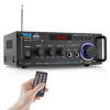 Picture of Pyle Stereo Power Amplifier 200 W Peak w/ Bluetooth Wireless, LED Display, Dual Channel Audio Stereo Receiver w/ RCA, USB, SD, MIC in, FM Radio, Perfect For Home Computer via RCA - PDA29BU.5
