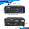 Picture of Pyle Stereo Power Amplifier 200 W Peak w/ Bluetooth Wireless, LED Display, Dual Channel Audio Stereo Receiver w/ RCA, USB, SD, MIC in, FM Radio, Perfect For Home Computer via RCA - PDA29BU.5