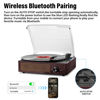 Picture of Vinyl Record Player Turntable with Built-in Bluetooth Receiver & 2 Stereo Speakers, 3 Speed 3 Size Portable Retro Record Player for Entertainment and Home Decoration