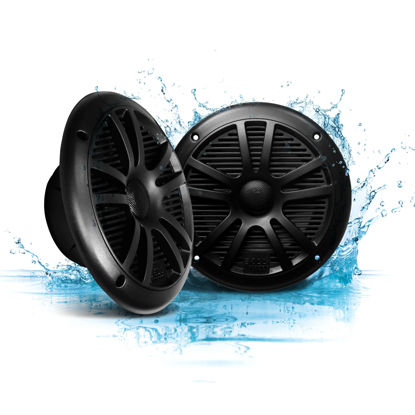 Picture of BOSS Audio Systems MR6B 6.5 inch Marine Stereo Boat Speakers - 180 Watts (pair), 2 Way, Full Range, Tweeters, Coaxial, Weatherproof, Sold in Pairs