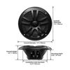 Picture of BOSS Audio Systems MR6B 6.5 inch Marine Stereo Boat Speakers - 180 Watts (pair), 2 Way, Full Range, Tweeters, Coaxial, Weatherproof, Sold in Pairs