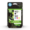 Picture of HP Original 902 Cyan, Magenta, Yellow / 902XL Black Ink Cartridges (4-Pack) | Works OfficeJet 6950, 6960 Series OfficeJet Pro 6960, 6970 Series | Eligible for Instant Ink | T0A39AN