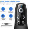 Picture of 2-in-1 USB Type C Presentation Clicker Wireless Presenter Remote for PowerPoint, Powerpoint Clicker with Volume Control PowerPoint Slide Advancer for Mac, Computer, Laptop-E600