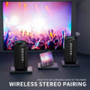 Picture of Ortizan Portable Bluetooth Speaker: IPX7 Waterproof, 24W Loud Sound, Deep Bass, Bluetooth 5.3, LED Lights, Wireless Stereo Pairing, 30H Playtime, for Home/Outdoor/Party/Beach, Birthday Gift (Black)