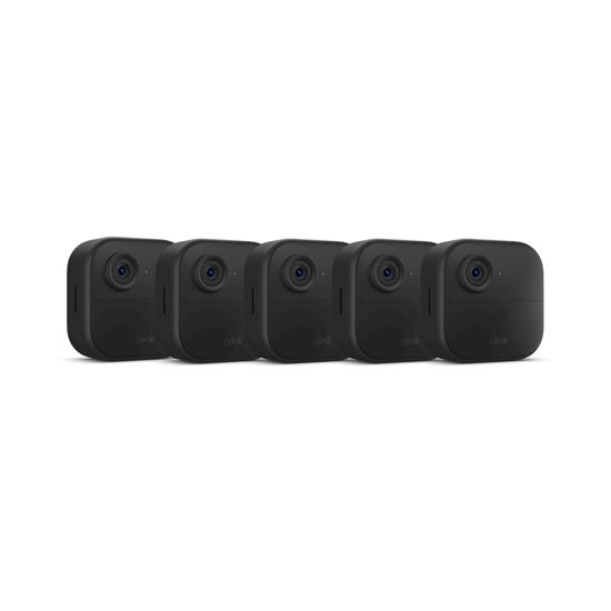 Picture of Blink Outdoor 4 (newest model), Wire-free smart security camera, two-year battery life, two-way audio, HD live view, enhanced motion detection, Works with Alexa - 5 camera system