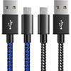 Picture of 6amLifestyle PS4 Controller Charger Charging Cable, 2 Pack 10ft Extra Long Micro USB 2.0 Cable, Nylon Braided Cord, for PS4, PS4 Slim/Pro, Xbox One S/X Controller, Android Phones, Black+Blue