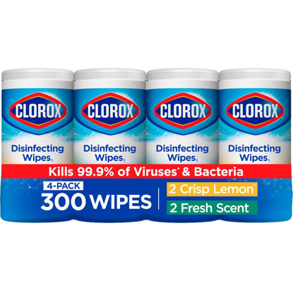 Picture of Clorox Disinfecting Wipes Value Pack, Bleach Free Cleaning Wipes, 75 Count Each, Pack of 4
