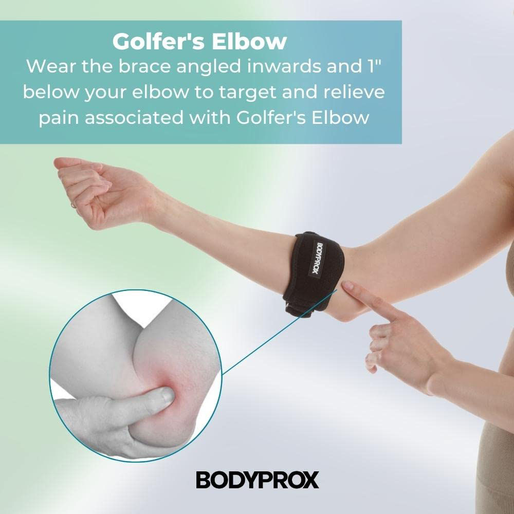 GetUSCart- Bodyprox Elbow Brace 2 Pack for Tennis & Golfer's Elbow Pain ...