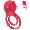 Picture of Vibrating Cock Ring with Rose Clitoral Stimulator, Pleasure Penis Ring Vibrator Couples Adult Sex Toys for Men Women, 7 Vibrations Male Couple Sex Toy