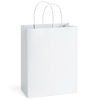 Picture of BagDream 25Pcs Paper Gift Bags 8x4.25x10.5 Kraft Paper Bags Gift Bags Shopping Bags Retail Merchandise Grocery Bags Sacks, White Paper Bags with Handles Bulk