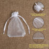 Picture of Hopttreely 100PCS Premium Sheer Organza Bags, White Wedding Favor Bags, 4x4.72 Jewelry Gift Bags for Party, Jewelry, Christmas, Festival, Bathroom Soaps, Makeup Organza, Wrapping Supplie