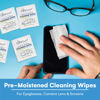 Picture of Care Touch Lens Wipes for Eyeglasses - 400 Count Individually Wrapped Pre-Moistened Wipes, 4.5x11-Inch - Sunglasses, Screens, and Glasses Cleaner - Gentle and Portable for Cleaning of Devices