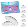 Picture of GMS Optical 1.3mm Ultra-Thin / 18mm Long Length - Anti-Slip Adhesive Contoured Silicone Eyeglass Nose Pads with Super Sticky Backing for Glasses, Sunglasses, and Eye Wear - 5 Pair (Clear)