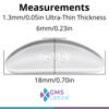 Picture of GMS Optical 1.3mm Ultra-Thin / 18mm Long Length - Anti-Slip Adhesive Contoured Silicone Eyeglass Nose Pads with Super Sticky Backing for Glasses, Sunglasses, and Eye Wear - 5 Pair (Clear)