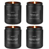 Picture of Scented Candles Set | Men Candle Set, Scented Candles for Home, Gifts for Men - 4 Pack Men Candle Gifts Soy Candles Scents of Lavender/Leather/Oak/Smoke & Vanilla