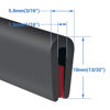 Picture of Rubber Edge Trim, Self-Adhesive Rubber Edge Trim, Edge Protector for Sheet Metal, EPDM Material, Fit 1/16"(1.6mm), Length 10Ft, Black Color, U Channel Edge Trim