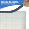 Picture of Rubber Edge Trim, Self-Adhesive Rubber Edge Trim, Edge Protector for Sheet Metal, EPDM Material, Fit 1/16"(1.6mm), Length 10Ft, Black Color, U Channel Edge Trim