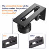 Picture of SMARTSTANDARD Sliding Barn Door Floor Guide for Bottom Adjustable Roller - 8 Setup Options for DIYers - Flush Design Bottom Flat Barn Door Floor Guide Stay Roller (Black) 1PCS