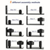 Picture of SMARTSTANDARD Sliding Barn Door Floor Guide for Bottom Adjustable Roller - 8 Setup Options for DIYers - Flush Design Bottom Flat Barn Door Floor Guide Stay Roller (Black) 1PCS