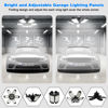 Picture of POLARPRA LED Garage Lights - 2 Pack Super Bright 32000LM LED Garage Ceiling Light 6500K LED Shop Light w/ 6 Deformable Panels Screw in E26/E27 Socket LED Bulbs for Workshop Storage Warehouse Attic