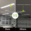 Picture of hykolity 4FT 120W LED Shop Light Linkable, 13000lm(400w Equivalent), 5000K Utility Shop Lights for Garages, Workshops, Basements, Hanging or FlushMount, with Power Cord and Pull Chain, ETL, 2 Pack