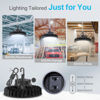 Picture of HYPERLITE UFO Led High Bay Light 150W 21,750lm 5000K 1-10V Dimmable High Bay Led Lights UL Listed US Hook 5' Cable Led High Bay Lights Alternative to 650W MH/HPS for Gym Factory Warehouse