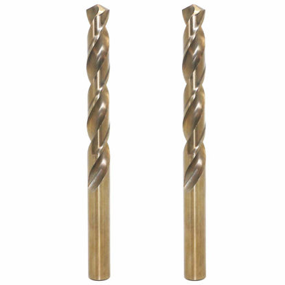 Picture of 5mm Metric M35 Cobalt Steel Extremely Heat Resistant Twist Drill Bit of 2pcs with Straight Shank to Cut Through Hard Metals Such as Stainless Steel and Cast Iron, 5% Cobalt M35 Grade HSS-CO