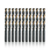Picture of Drill America - KFD3/16P12 3/16" High Speed Steel Black & Gold KFD Split Point Drill Bit (Pack of 12), KFD Series