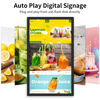 Picture of AYSTekMann 15.6'' Digital Signage Display Indoor Interactive LCD Touch Screen Commercial Advertising Kiosk Smart Video Media Player Ultra Thin 5G WiFi All in One 4GB+64GB Android 11 Capacitive