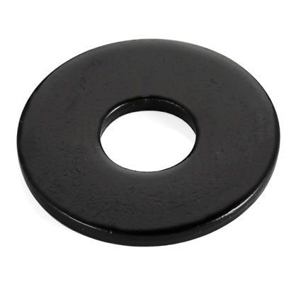 Picture of 50 PCS 1/4" Stainless Flat Washers, 7/10" Outer Diameter, 18-8 (304) Stainless Steel Metal Washers for Screws and Bolts, Black Finish