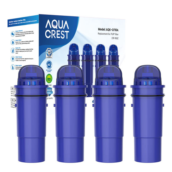 Picture of AQUA CREST NSF Certified Filter, Replacement for Pur®, Pur® Plus Pitcher Water Filter, CRF950Z, PPF951K, PPF900Z, DS1811Z, PPT711, PPT111, CR-1100C and All Pur® Pitchers and Dispensers, 4 Packs
