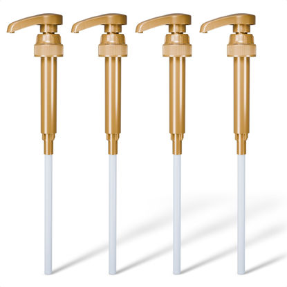 Picture of 4Pcs Coffee Syrup Pump Dispenser - Coffee Syrup Pumps Torani Syrup Pump for Syrup Bottle Pumps for Coffee Syrup Bottle Coffee Pumps for Syrup Bottle - Skinny Syrup Pump for Bottle Syrup Dispenser Pump