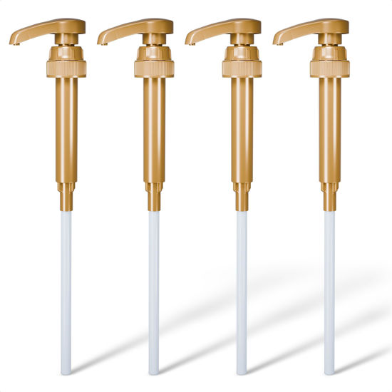 Picture of 4Pcs Coffee Syrup Pump Dispenser - Coffee Syrup Pumps Torani Syrup Pump for Syrup Bottle Pumps for Coffee Syrup Bottle Coffee Pumps for Syrup Bottle - Skinny Syrup Pump for Bottle Syrup Dispenser Pump