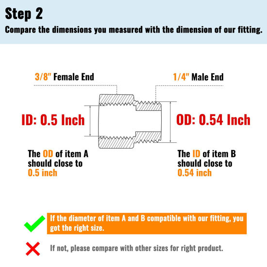BILAL Brass Pipe Fittings 1/2" Male To 1/2" Female NPT