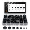 Picture of Vrupin 188 Pieces Closed Rubber Grommet Firewall Solid Closed Hole Plug Assortment Kit for Wire Electrical Appliance Plumbing