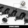 Picture of IMILLET 2 Pack Mop and Broom Holder, Wall Mounted Organizer Mop and Broom Storage Tool Rack with 5 Ball Slots and 6 Hooks (Black)