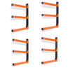 Picture of Ultrawall Wall Mount Wood Organizer and Lumber Storage Metal Rack with 3-Level - Indoor & Outdoor Use, 4 Pack