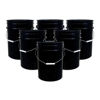Picture of 5 Gallon Bucket Only, Made in USA, Food Grade, Durable 90 Mil All Purpose Pail, Contains No BPA Plastic, Premium HPDE, Lids Not Included (Black, 6)