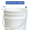 Picture of 5 Gallon Bucket Only, Made in USA, Food Grade, Durable 90 Mil All Purpose Pail, Contains No BPA Plastic, Premium HPDE, Lids Not Included (Black, 6)