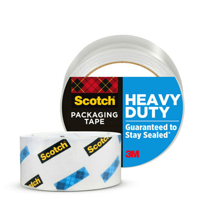 Picture of Scotch Heavy Duty Shipping Packing Tape, Clear, Shipping and Packaging Supplies, 1.88 in. x 54.6 yd., 1 Tape Roll