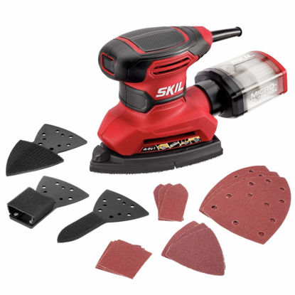 Picture of SKIL Corded Multi-Function Detail Sander with Micro-Filter Dust Box 3 Additional Attachments & 12pc Sanding Sheet- SR232301