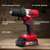 Picture of AVID POWER 20V MAX Lithium lon Cordless Drill Set, Power Drill Kit with Battery and Charger, 3/8-Inch Keyless Chuck, Variable Speed, 16 Position and 22pcs Drill Bits (Red)
