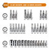 Picture of Egofine 46 Pieces 1/4 inch Drive Socket Ratchet Wrench Set, with Bit Socket Set Metric and Extension Bar for Auto Repairing and Household, with Storage Case